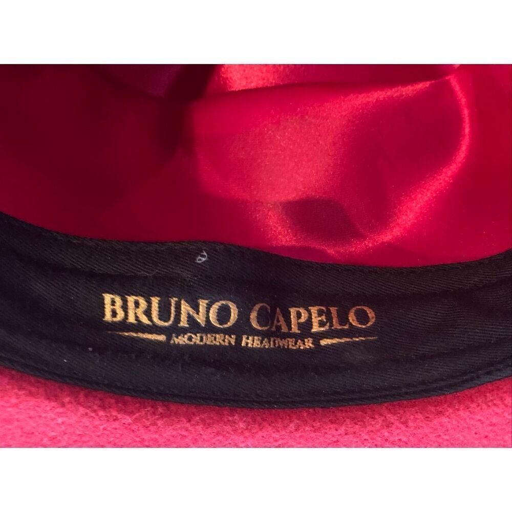 Bruno Capelo Australian Wool blue feather MONARCH fedora HAT sz M - Picture 5 of 10